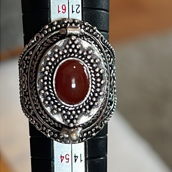 #195 Carnelian Handcrafted Poison ☠️ Ring 💍 Size 8.25 NWOT - Picture 15 of 16
